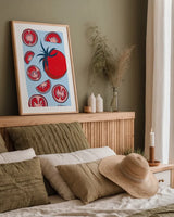 Fun Foodie II by Becky Thorns. shown as a paper print in a natural frame. Available as a archival giclee rolled canvas, fine art paper, or poster print. SKU 96732h.