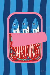 Fun Sardines II by Becky Thorns. SKU 103713h. Archival Giclee Fine art print for wall decor.