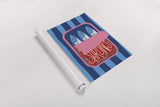 Fun Sardines II by Becky Thorns. shown as a rolled paper print. Available as archival giclee rolled canvas, fine art paper, or poster print. SKU 103713h.