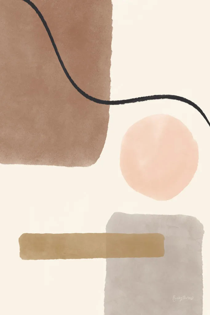 Geo Abstract I Neutral Pink by Becky Thorns. SKU 67077h. Archival Giclee Fine art print for wall decor.