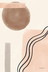 Geo Abstract II Neutral Pink by Becky Thorns. SKU 67078h. Archival Giclee Fine art print for wall decor.