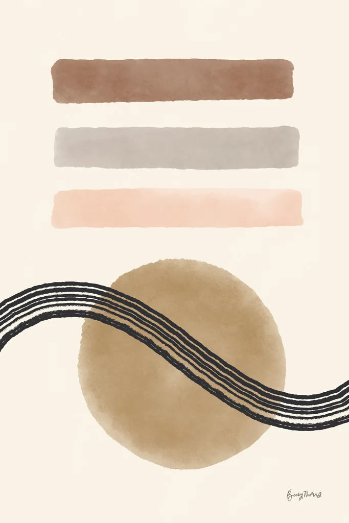 Geo Abstract IV Neutral Pink by Becky Thorns. SKU 67080h. Archival Giclee Fine art print for wall decor.