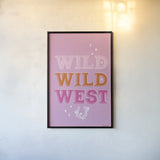 Glam Cowgirl I by Becky Thorns. shown as a paper print in a black flame. Available as a archival giclee rolled canvas, fine art paper, or poster print. SKU 90056h.