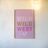 Glam Cowgirl I by Becky Thorns. shown as a paper print in a natural frame. Available as a archival giclee rolled canvas, fine art paper, or poster print. SKU 90056h.