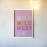Glam Cowgirl I by Becky Thorns. shown as a paper print in a white frame. Available as a archival giclee rolled canvas, fine art paper, or poster print. SKU 90056h.
