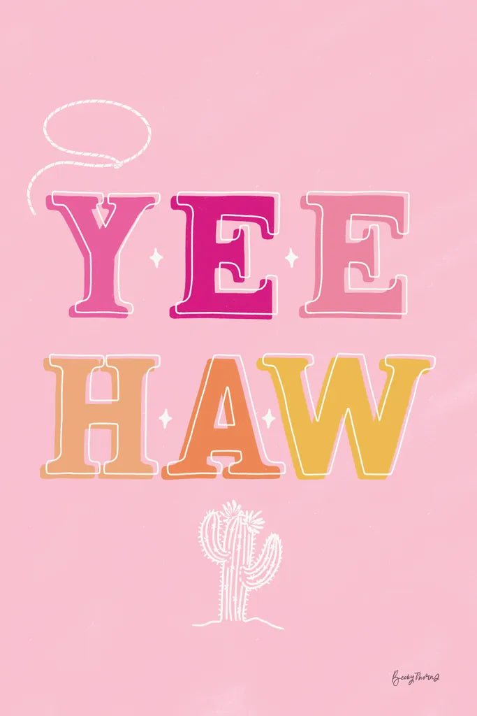 Glam Cowgirl II by Becky Thorns. SKU 90057h. Archival Giclee Fine art print for wall decor.