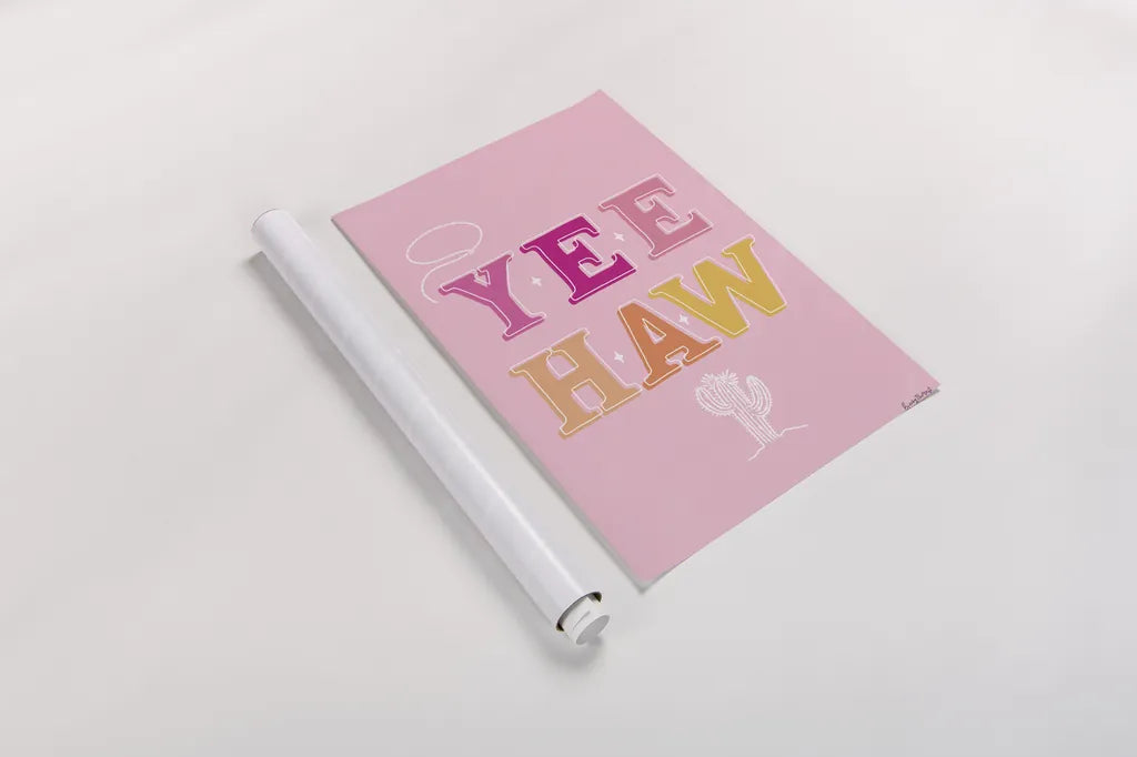 Glam Cowgirl II by Becky Thorns. shown as a rolled paper print. Available as archival giclee rolled canvas, fine art paper, or poster print. SKU 90057h.