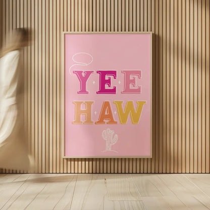 Glam Cowgirl II by Becky Thorns. shown as over sized large wall art. Available as an archival giclee rolled canvas, fine art paper, or poster print. SKU 90057h.