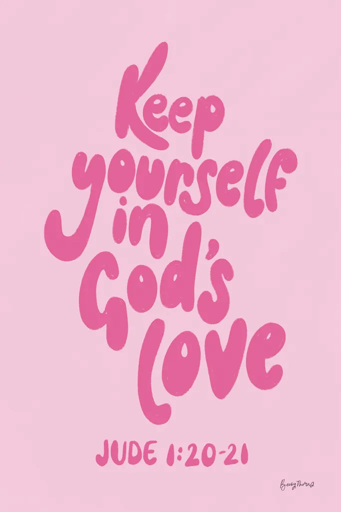 Good Word II Pink by Becky Thorns. SKU 97021h. Archival Giclee Fine art print for wall decor.