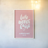 Good Words I by Becky Thorns. shown as a paper print in a white frame. Available as a archival giclee rolled canvas, fine art paper, or poster print. SKU 83994h.