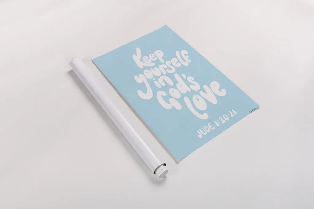 Good Words II by Becky Thorns. shown as a rolled paper print. Available as archival giclee rolled canvas, fine art paper, or poster print. SKU 83995h.