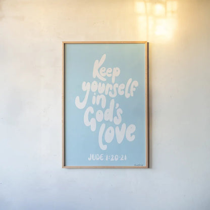 Good Words II by Becky Thorns. shown as a paper print in a natural frame. Available as a archival giclee rolled canvas, fine art paper, or poster print. SKU 83995h.