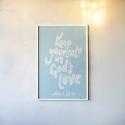 Good Words II by Becky Thorns. shown as a paper print in a white frame. Available as a archival giclee rolled canvas, fine art paper, or poster print. SKU 83995h.