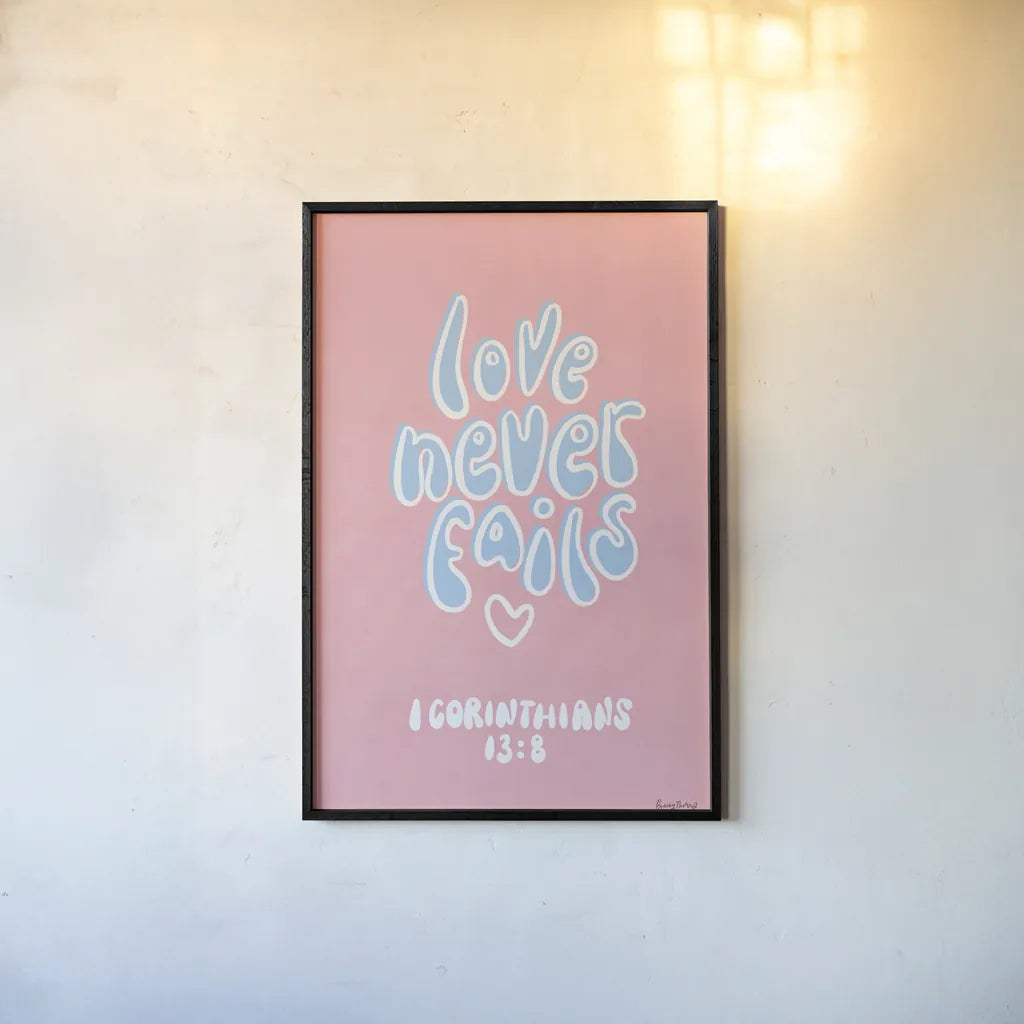 Good Words III by Becky Thorns. shown as a paper print in a black flame. Available as a archival giclee rolled canvas, fine art paper, or poster print. SKU 83996h.