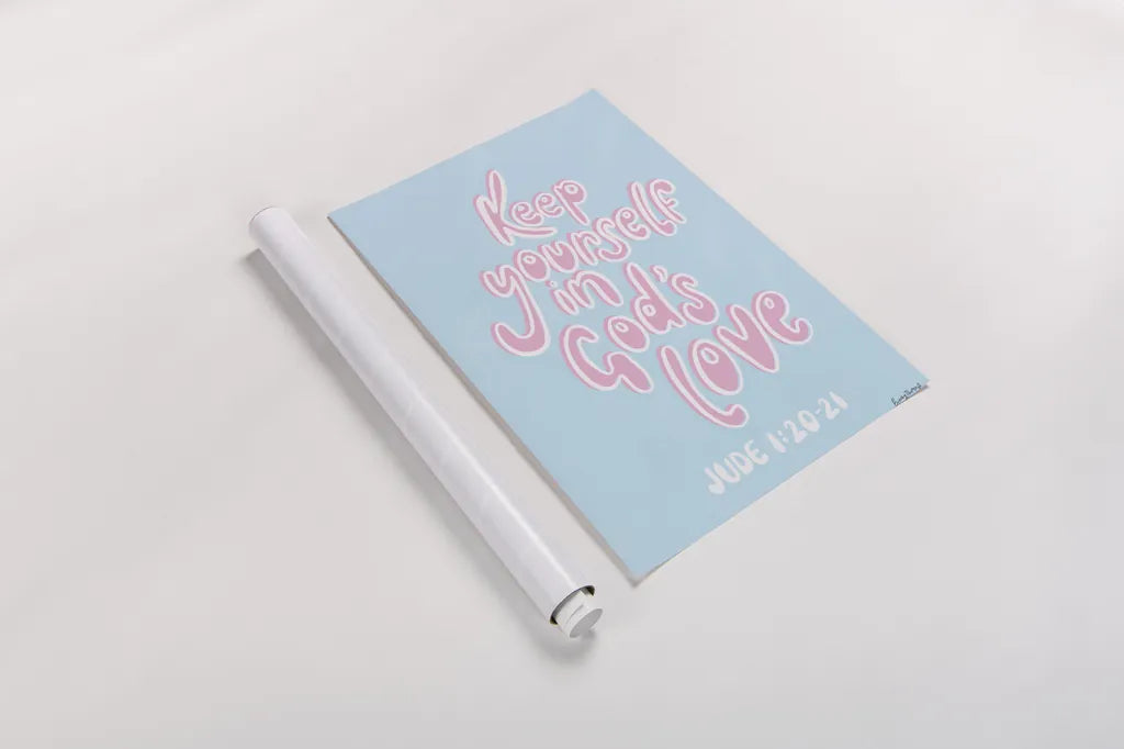 Good Words IV by Becky Thorns. shown as a rolled paper print. Available as archival giclee rolled canvas, fine art paper, or poster print. SKU 83997h.