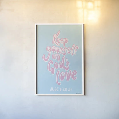 Good Words IV by Becky Thorns. shown as a paper print in a white frame. Available as a archival giclee rolled canvas, fine art paper, or poster print. SKU 83997h.