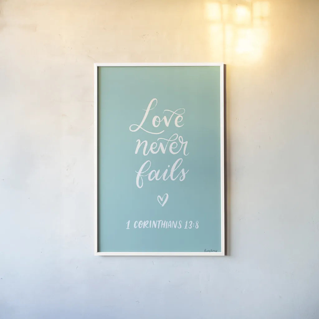 Good Words V by Becky Thorns. shown as a paper print in a white frame. Available as a archival giclee rolled canvas, fine art paper, or poster print. SKU 83998h.