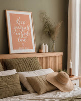 Good Words VI by Becky Thorns. shown as a paper print in a natural frame. Available as a archival giclee rolled canvas, fine art paper, or poster print. SKU 83999h.