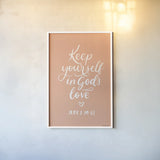 Good Words VI by Becky Thorns. shown as a paper print in a white frame. Available as a archival giclee rolled canvas, fine art paper, or poster print. SKU 83999h.