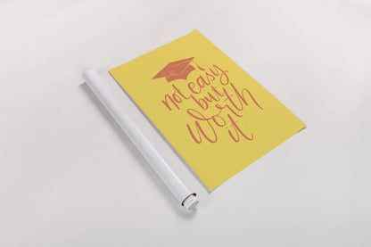 Graduation I Yellow by Becky Thorns. shown as a rolled paper print. Available as archival giclee rolled canvas, fine art paper, or poster print. SKU 59196h.
