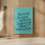 Graduation III Aqua by Becky Thorns. shown as over sized large wall art. Available as an archival giclee rolled canvas, fine art paper, or poster print. SKU 59198h.