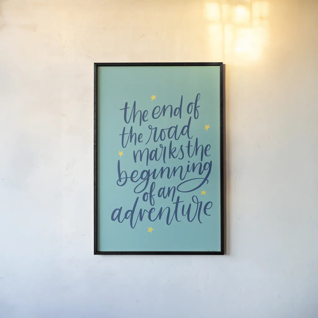 Graduation III Aqua by Becky Thorns. shown as a paper print in a black flame. Available as a archival giclee rolled canvas, fine art paper, or poster print. SKU 59198h.