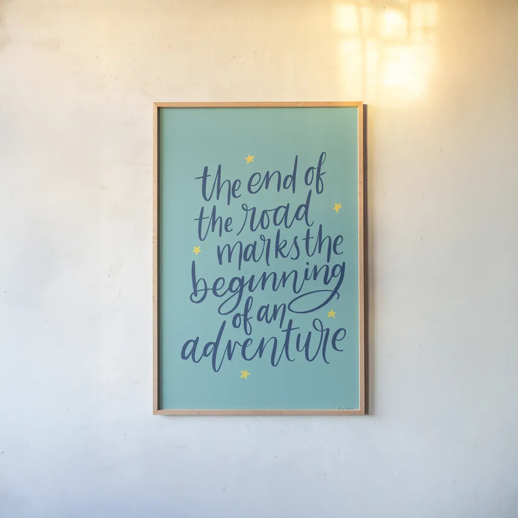 Graduation III Aqua by Becky Thorns. shown as a paper print in a natural frame. Available as a archival giclee rolled canvas, fine art paper, or poster print. SKU 59198h.