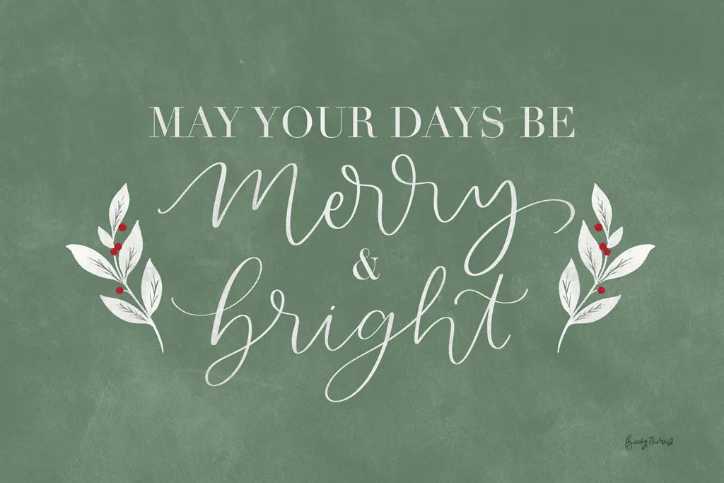 Green Christmas I by Becky Thorns. SKU 73290i. Archival Giclee Fine art print for wall decor.