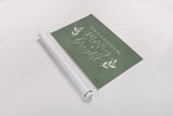 Green Christmas I by Becky Thorns. shown as a rolled paper print. Available as archival giclee rolled canvas, fine art paper, or poster print. SKU 73290i.