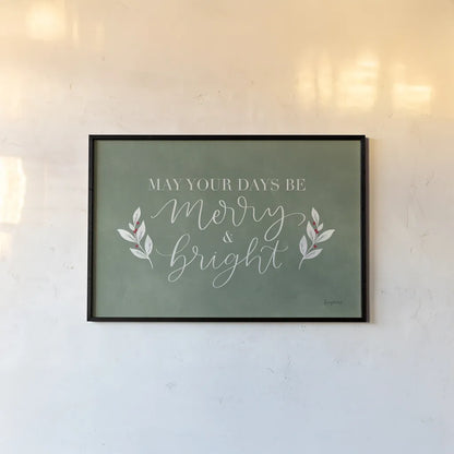 Green Christmas I by Becky Thorns. shown as a paper print in a black flame. Available as a archival giclee rolled canvas, fine art paper, or poster print. SKU 73290i.