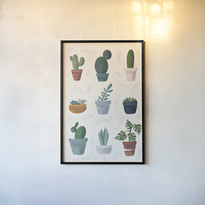 Greenhouse I by Becky Thorns. shown as a paper print in a black flame. Available as a archival giclee rolled canvas, fine art paper, or poster print. SKU 52798h.