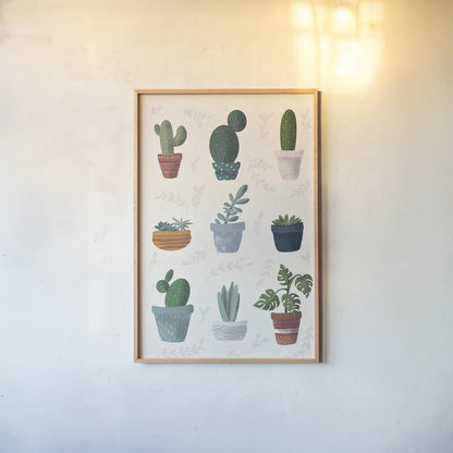 Greenhouse I by Becky Thorns. shown as a paper print in a natural frame. Available as a archival giclee rolled canvas, fine art paper, or poster print. SKU 52798h.