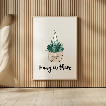 Hang in There by Becky Thorns. shown as over sized large wall art. Available as an archival giclee rolled canvas, fine art paper, or poster print. SKU 65069h.