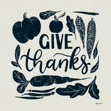 Harvest Lettering II Blue by Becky Thorns. SKU 75122a. Archival Giclee Fine art print for wall decor.