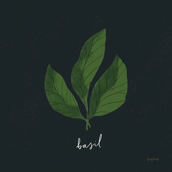 Herbs VI Black by Becky Thorns. SKU 64687a. Archival Giclee Fine art print for wall decor.