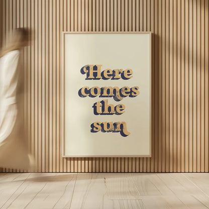 Here Comes the Sun by Becky Thorns. shown as over sized large wall art. Available as an archival giclee rolled canvas, fine art paper, or poster print. SKU 65166h.