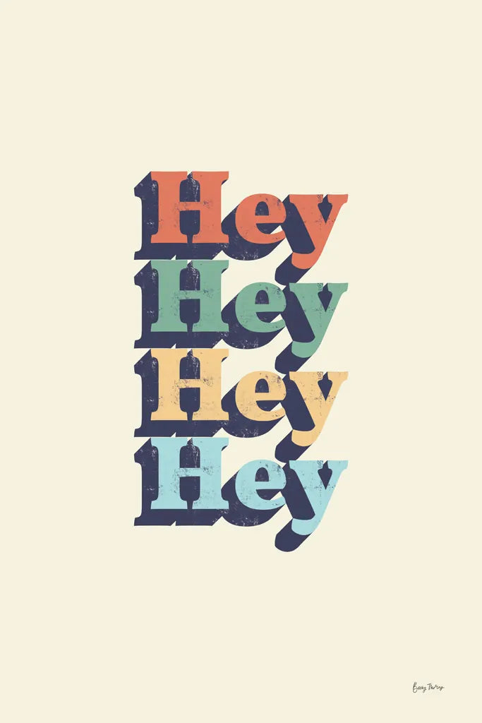Hey by Becky Thorns. SKU 65162h. Archival Giclee Fine art print for wall decor.