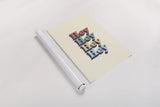 Hey by Becky Thorns. shown as a rolled paper print. Available as archival giclee rolled canvas, fine art paper, or poster print. SKU 65162h.