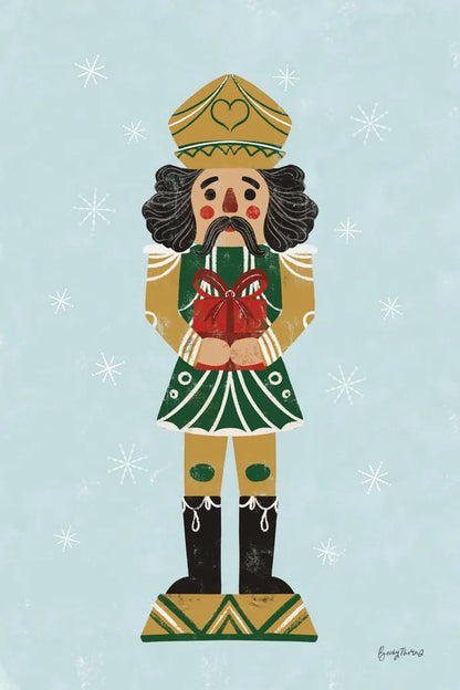 Holiday Cheer Nutcrackers II by Becky Thorns. SKU 83913h. Archival Giclee Fine art print for wall decor.