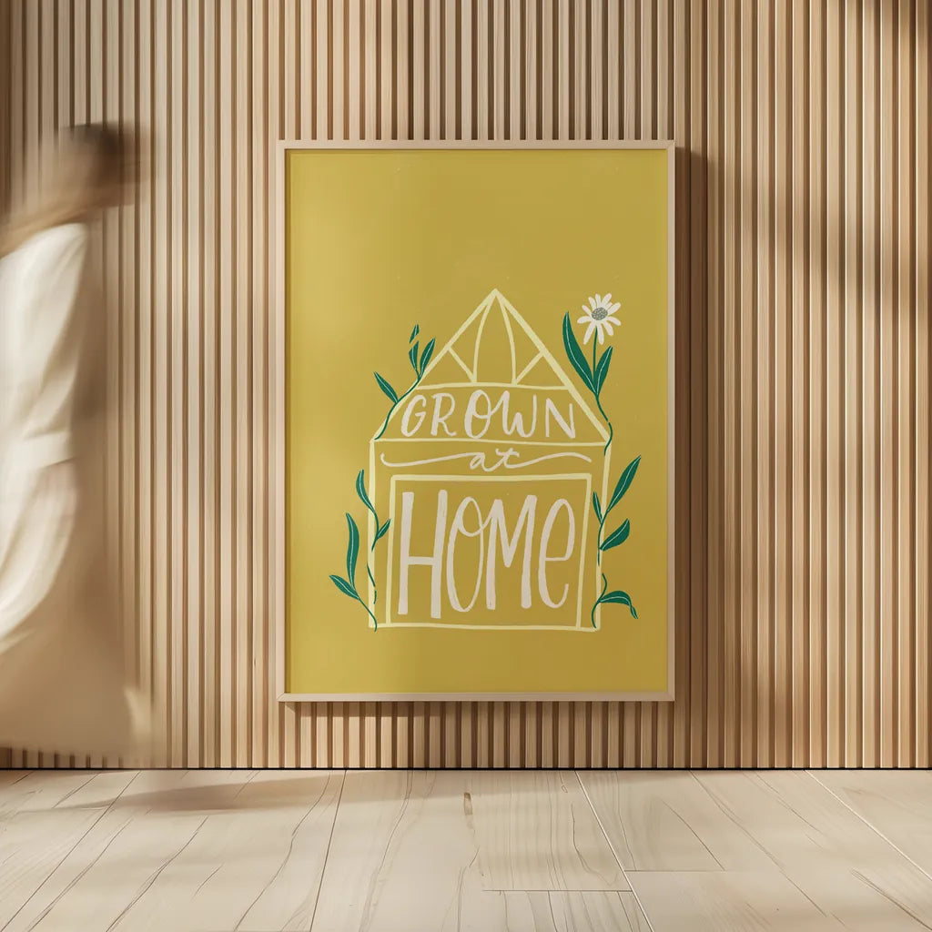 Home Grown I by Becky Thorns. shown as over sized large wall art. Available as an archival giclee rolled canvas, fine art paper, or poster print. SKU 71106h.