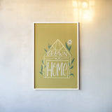 Home Grown I by Becky Thorns. shown as a paper print in a white frame. Available as a archival giclee rolled canvas, fine art paper, or poster print. SKU 71106h.