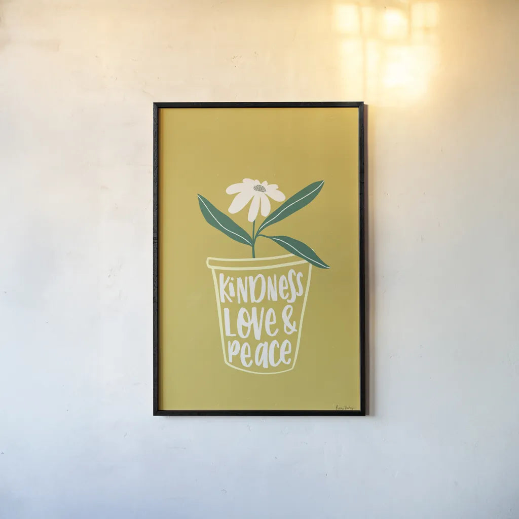 Home Grown II by Becky Thorns. shown as a paper print in a black flame. Available as a archival giclee rolled canvas, fine art paper, or poster print. SKU 71107h.