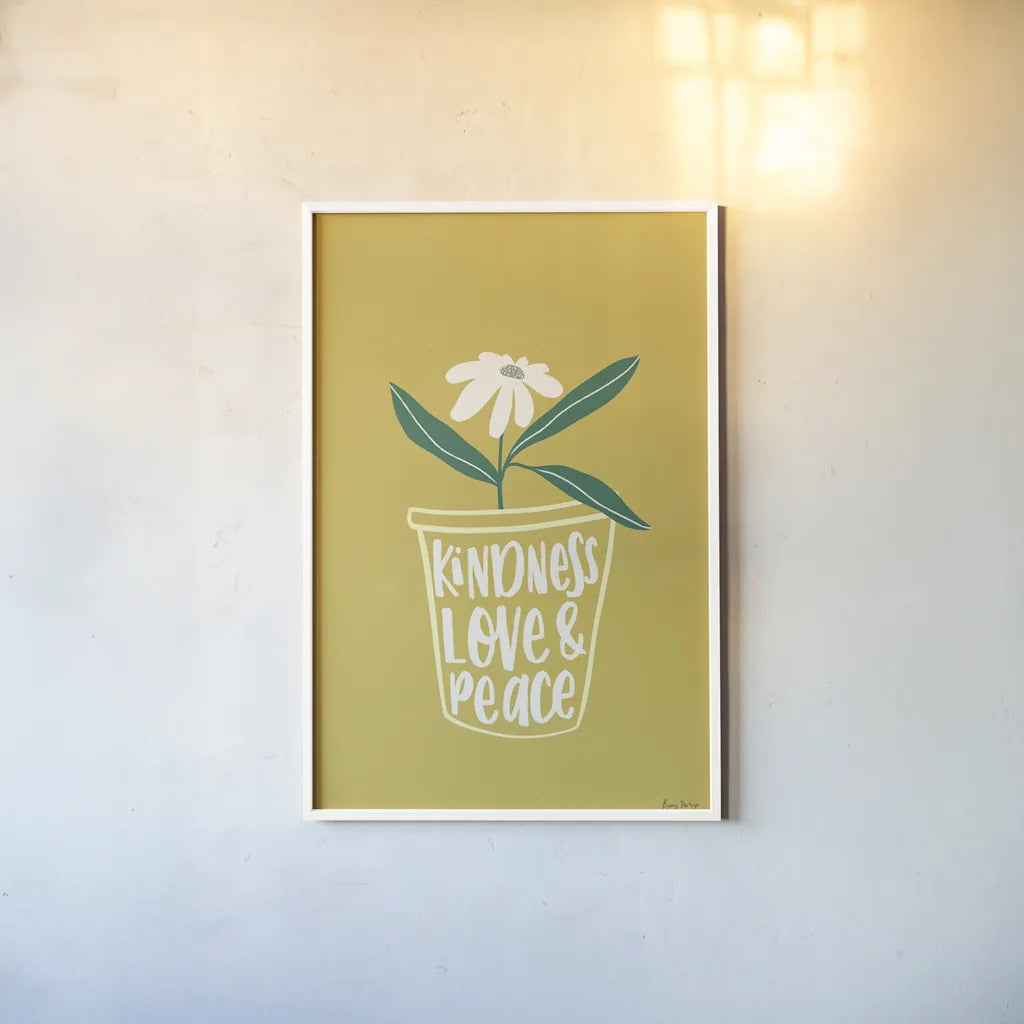 Home Grown II by Becky Thorns. shown as a paper print in a white frame. Available as a archival giclee rolled canvas, fine art paper, or poster print. SKU 71107h.