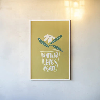 Home Grown II by Becky Thorns. shown as a paper print in a white frame. Available as a archival giclee rolled canvas, fine art paper, or poster print. SKU 71107h.