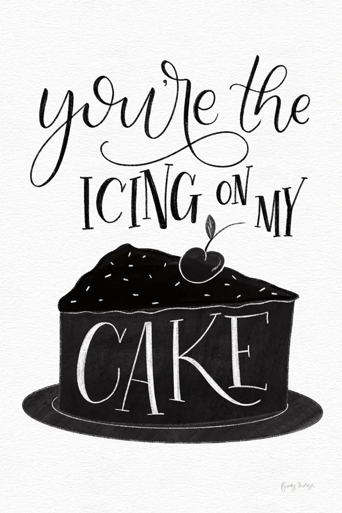 Icing On My Cake BW by Becky Thorns. SKU 61421h. Archival Giclee Fine art print for wall decor.
