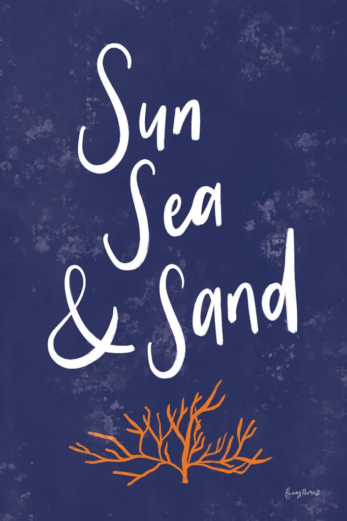 Just Beachy I by Becky Thorns. SKU 83388h. Archival Giclee Fine art print for wall decor.