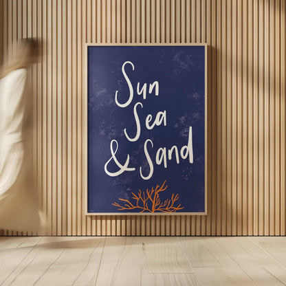 Just Beachy I by Becky Thorns. shown as over sized large wall art. Available as an archival giclee rolled canvas, fine art paper, or poster print. SKU 83388h.