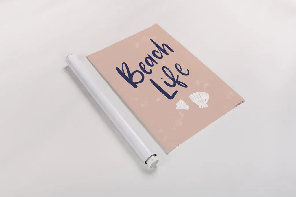 Just Beachy II by Becky Thorns. shown as a rolled paper print. Available as archival giclee rolled canvas, fine art paper, or poster print. SKU 83389h.