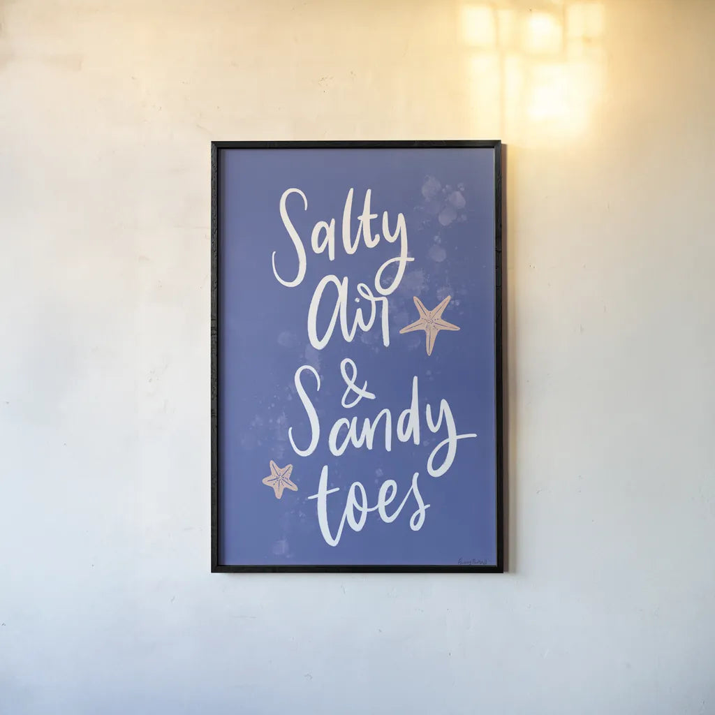 Just Beachy III by Becky Thorns. shown as a paper print in a black flame. Available as a archival giclee rolled canvas, fine art paper, or poster print. SKU 83390h.