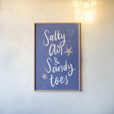 Just Beachy III by Becky Thorns. shown as a paper print in a natural frame. Available as a archival giclee rolled canvas, fine art paper, or poster print. SKU 83390h.